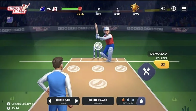 Cricket Legacy BB екран за игра